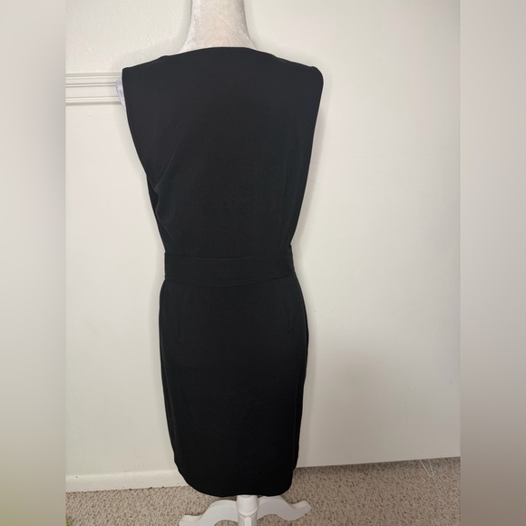 Calvin Klein Black Midi Dress with Gold Accents size 10 - Picture 3 of 7